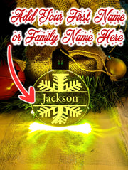 Monogram Initial I, J, K, L  Personalised Name Christmas Bauble Decoration add your first or last name 