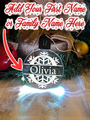 Monogram Initial M, N, O, P  Personalised Name Christmas Bauble Decoration - KustomboxNight Lights & Ambient LightingKustomboxBauble - Standard Size