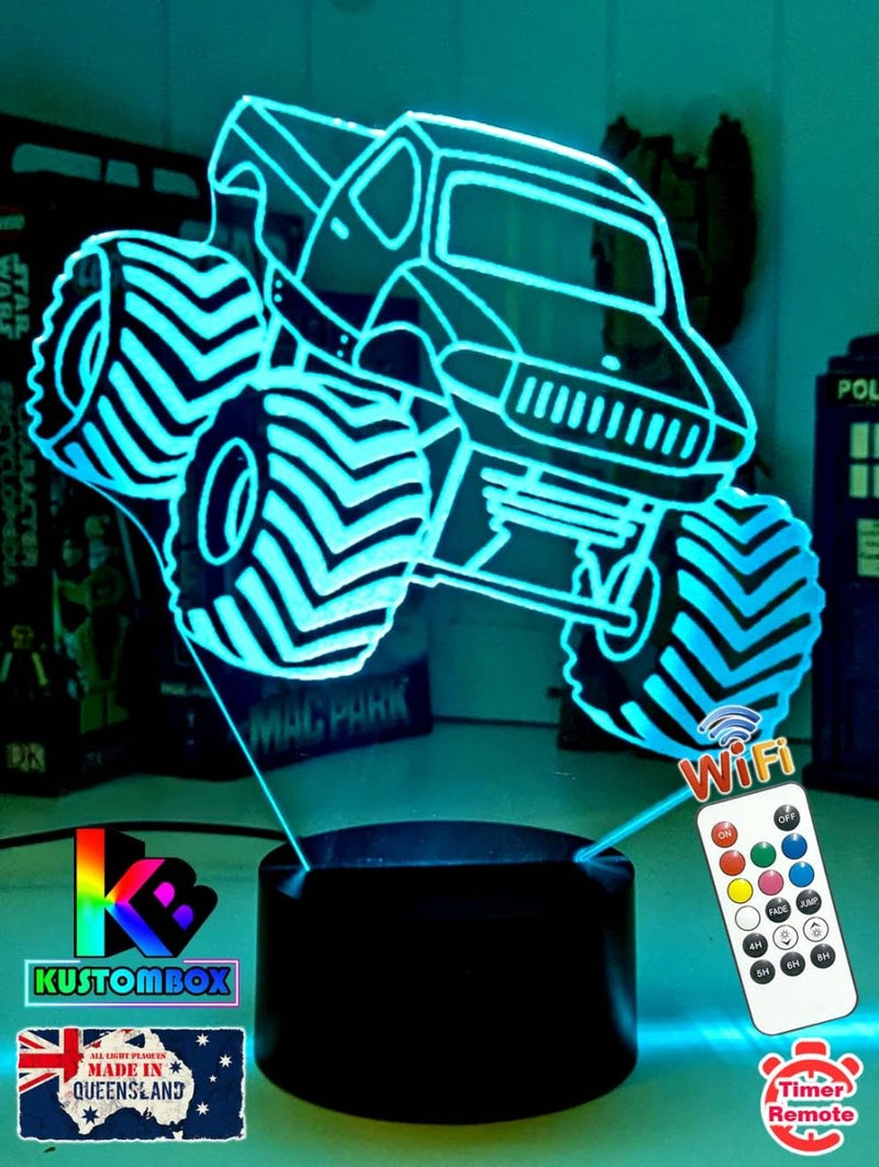 Monster Jam Truck Ute 3D LED Night Light Lamp - KustomboxNight Lights & Ambient LightingKustomboxStandard Size No Name