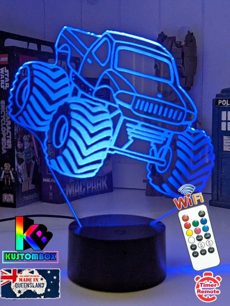 Monster Jam Truck Ute 3D LED Night Light Lamp - KustomboxNight Lights & Ambient LightingKustomboxStandard Size No Name