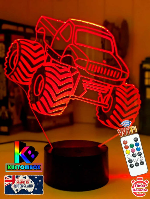 Monster Jam Truck Ute 3D LED Night Light Lamp - KustomboxNight Lights & Ambient LightingKustomboxStandard Size No Name
