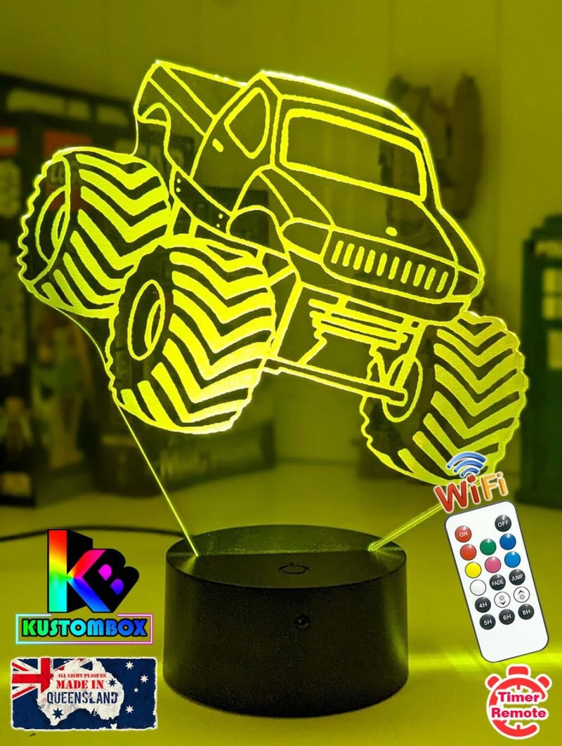 Monster Jam Truck Ute 3D LED Night Light Lamp - KustomboxNight Lights & Ambient LightingKustomboxStandard Size No Name