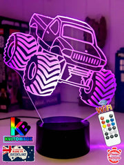 Monster Jam Truck Ute 3D LED Night Light Lamp - KustomboxNight Lights & Ambient LightingKustomboxStandard Size No Name
