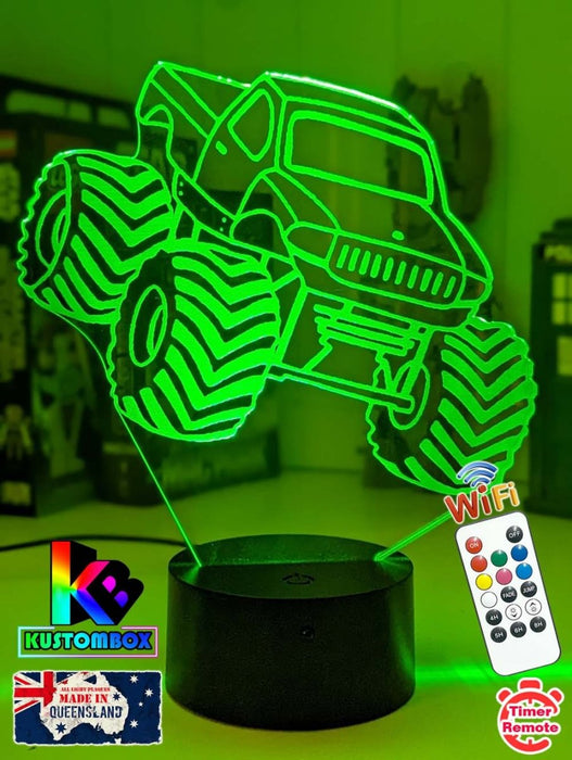 Monster Jam Truck Ute 3D LED Night Light Lamp - KustomboxNight Lights & Ambient LightingKustomboxStandard Size No Name