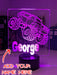 Monster Truck Personalised Name 3D LED Night Light Lamp - KustomboxNight Lights & Ambient LightingKustomboxStandard Size Name Option