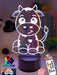 Moo Cow Personalised 3D LED Night Light Childrens Lamp - KustomboxNight Lights & Ambient LightingKustomboxStandard Size - No Name