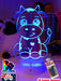 Moo Cow Personalised 3D LED Night Light Childrens Lamp - KustomboxNight Lights & Ambient LightingKustomboxStandard Size - No Name