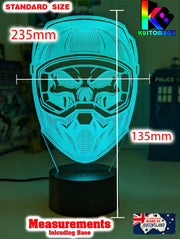 Motocross Dirtbike Motorbike Helmet 3D LED Night Light Lamp - KustomboxNight Lights & Ambient LightingKustomboxStandard Size - No Name