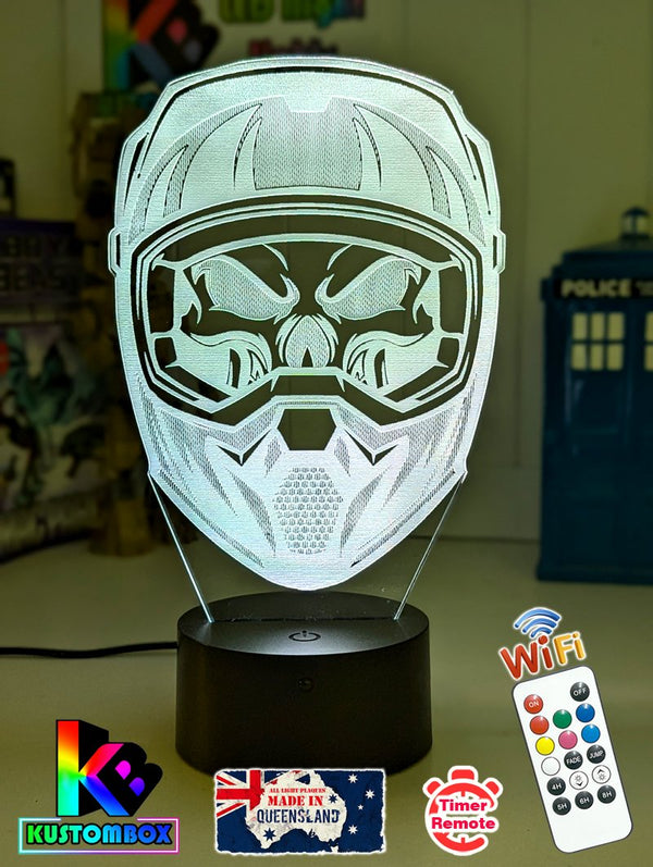 Motocross Dirtbike Motorbike Helmet 3D LED Night Light Lamp - KustomboxNight Lights & Ambient LightingKustomboxStandard Size - No Name