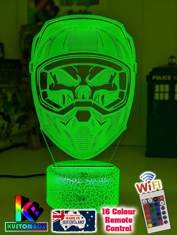 Motocross Dirtbike Motorbike Helmet 3D LED Night Light Lamp - KustomboxNight Lights & Ambient LightingKustomboxStandard Size - No Name