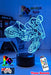 Motorbike Moto Cross Dirt Bike Rider 3D LED Night Light Lamp - KustomboxNight Lights & Ambient LightingKustomboxStandard SizeWhite Crack Base