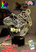 Motorbike Moto Cross Dirt Bike Rider 3D LED Night Light Lamp - KustomboxNight Lights & Ambient LightingKustomboxStandard SizeWhite Crack Base
