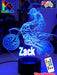 Motorcross Dirt Bike Motor Personalised 3D LED Night Light - KustomboxNight Lights & Ambient LightingKustomboxStandard Size No NameWhite Crack Base