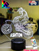 Motorcross Dirt Bike Motor Personalised 3D LED Night Light - KustomboxNight Lights & Ambient LightingKustomboxStandard Size No NameWhite Crack Base