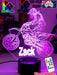 Motorcross Dirt Bike Motor Personalised 3D LED Night Light - KustomboxNight Lights & Ambient LightingKustomboxStandard Size No NameWhite Crack Base