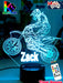 Motorcross Dirt Bike Motor Personalised 3D LED Night Light - KustomboxNight Lights & Ambient LightingKustomboxStandard Size No NameWhite Crack Base