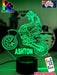 Motorcross Dirt Bike Motor Personalised 3D LED Night Light - KustomboxNight Lights & Ambient LightingKustomboxStandard Size No NameWhite Crack Base
