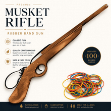 Musket Rifle Gun Wooden Rubber Band Toy Classic Timber Toy - KustomboxToys & GamesKustombox1 x Musket Rifle Gun