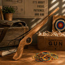 Musket Rifle Gun Wooden Rubber Band Toy Classic Timber Toy - KustomboxToys & GamesKustombox2 x Musket Rifle Gun