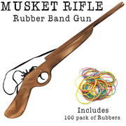 Musket Rifle Long Handle Wooden Rubber Band Gun Classic Wooden Toy Fun - KustomboxToys & GamesKustomboxMusket Rifle x 1 pc