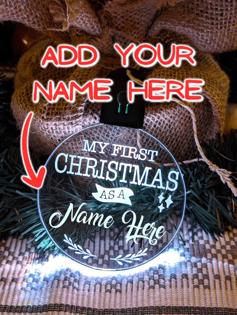 My First Christmas as a Aunty Personalised Bauble Light Decoration - KustomboxNight Lights & Ambient LightingKustomboxBauble - Standard Size