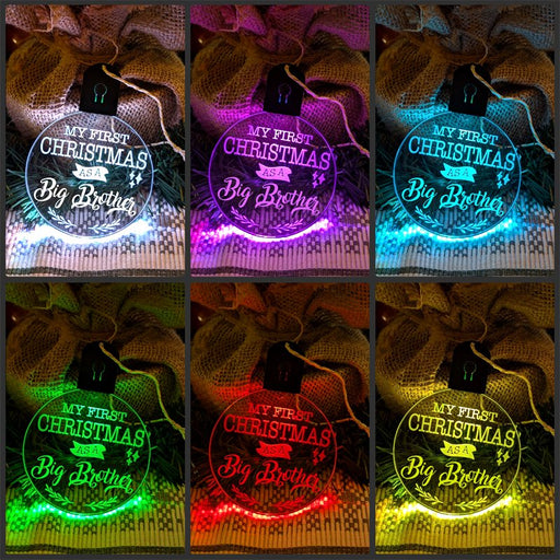 My First Christmas as a Big Brother Personalised Bauble Light Decoration - KustomboxNight Lights & Ambient LightingKustomboxBauble - Standard Size