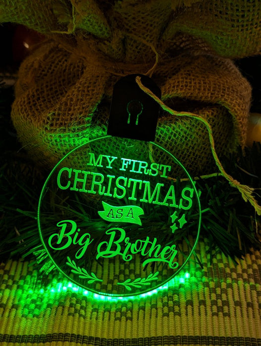 My First Christmas as a Big Brother Personalised Bauble Light Decoration - KustomboxNight Lights & Ambient LightingKustomboxBauble - Standard Size