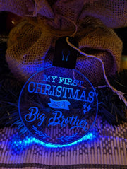 My First Christmas as a Big Brother Personalised Bauble Light Decoration - KustomboxNight Lights & Ambient LightingKustomboxBauble - Standard Size