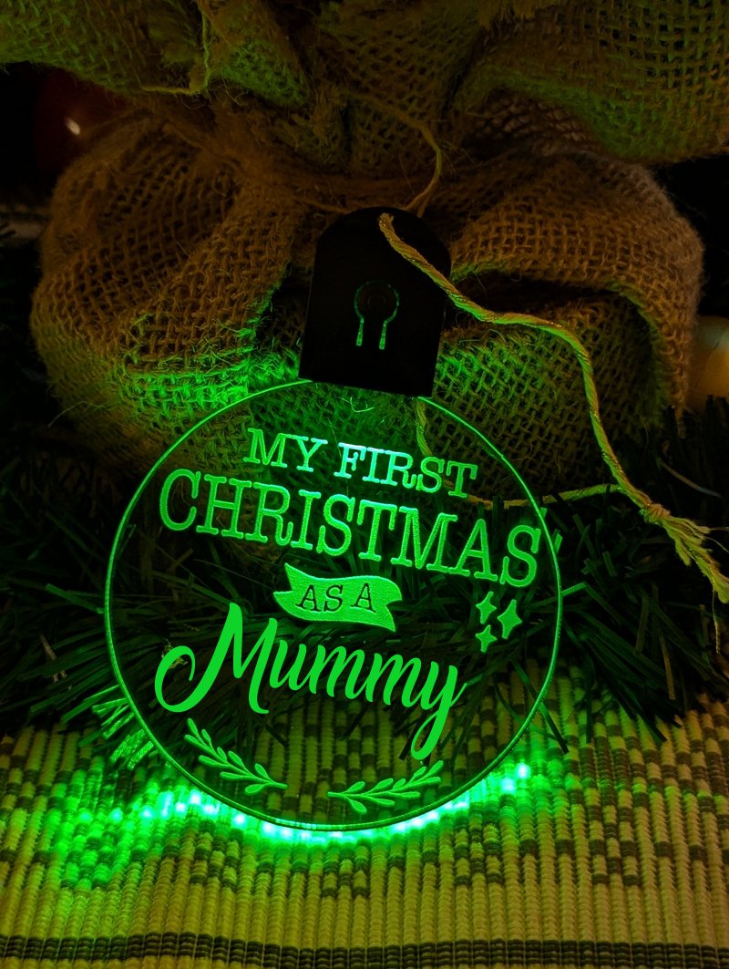 My First Christmas as a Mummy Personalised Bauble Light Decoration - KustomboxNight Lights & Ambient LightingKustomboxBauble - Standard Size
