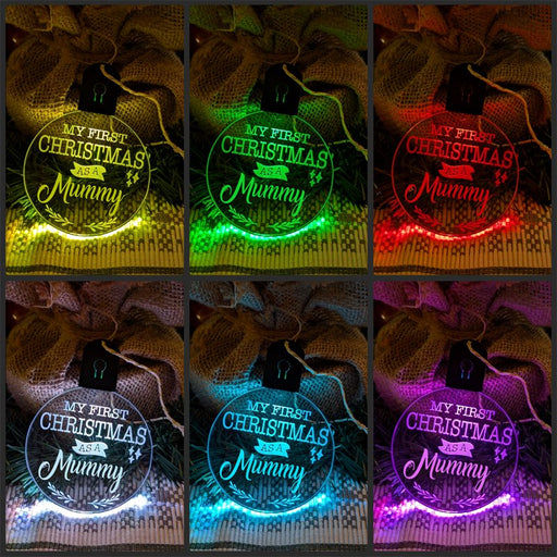 My First Christmas as a Mummy Personalised Bauble Light Decoration - KustomboxNight Lights & Ambient LightingKustomboxBauble - Standard Size