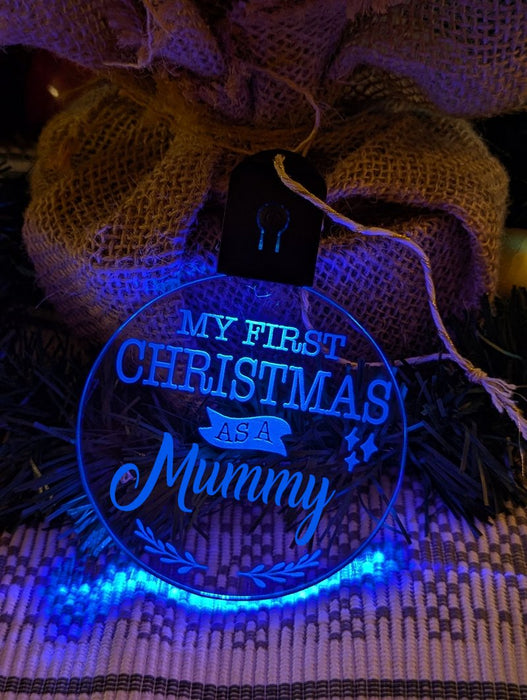 My First Christmas as a Mummy Personalised Bauble Light Decoration - KustomboxNight Lights & Ambient LightingKustomboxBauble - Standard Size