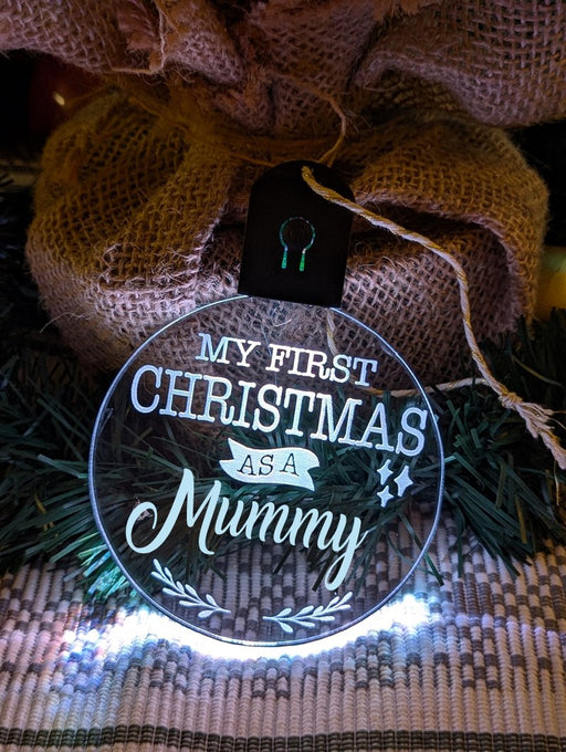 My First Christmas as a Mummy Personalised Bauble Light Decoration - KustomboxNight Lights & Ambient LightingKustomboxBauble - Standard Size
