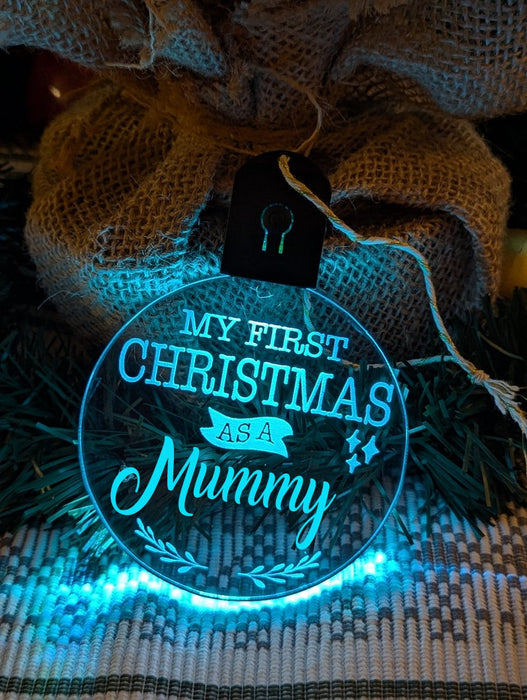 My First Christmas as a Mummy Personalised Bauble Light Decoration - KustomboxNight Lights & Ambient LightingKustomboxBauble - Standard Size