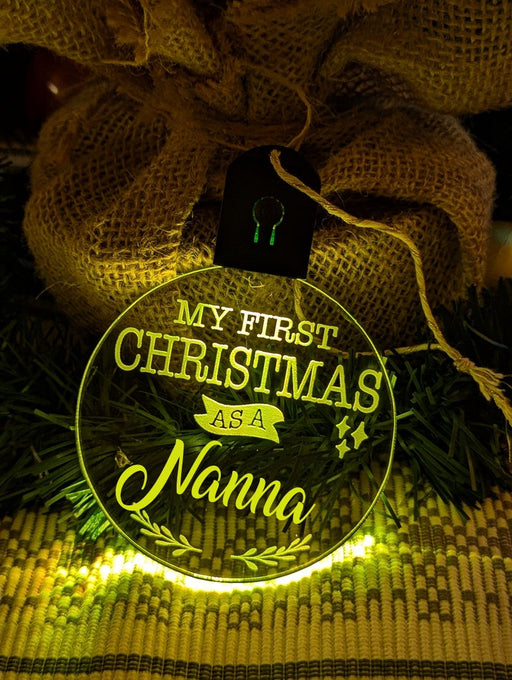 My First Christmas as a Nanna Personalised Bauble Light Decoration - KustomboxNight Lights & Ambient LightingKustomboxBauble - Standard Size