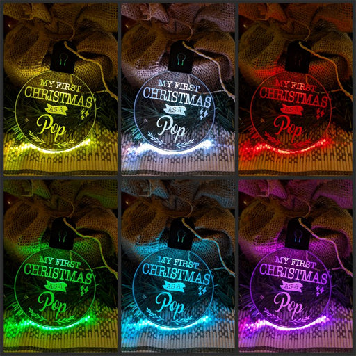 My First Christmas as a Pop Personalised Bauble Light Decoration - KustomboxNight Lights & Ambient LightingKustomboxBauble - Standard Size