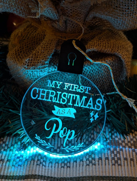 My First Christmas as a Pop Personalised Bauble Light Decoration - KustomboxNight Lights & Ambient LightingKustomboxBauble - Standard Size