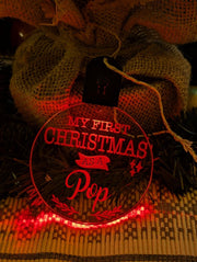 My First Christmas as a Pop Personalised Bauble Light Decoration - KustomboxNight Lights & Ambient LightingKustomboxBauble - Standard Size
