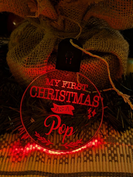 My First Christmas as a Pop Personalised Bauble Light Decoration - KustomboxNight Lights & Ambient LightingKustomboxBauble - Standard Size