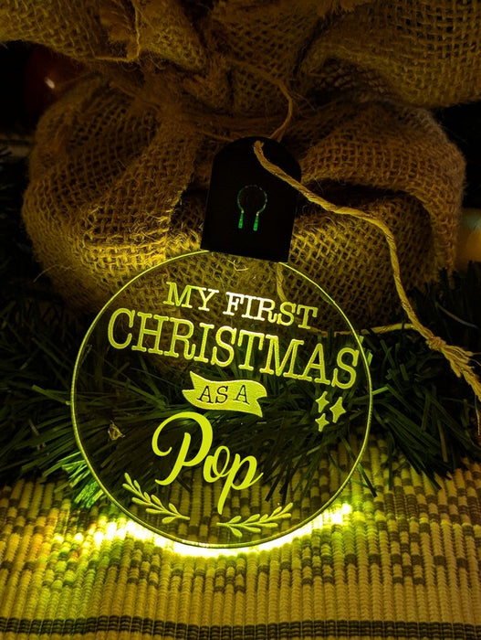 My First Christmas as a Pop Personalised Bauble Light Decoration - KustomboxNight Lights & Ambient LightingKustomboxBauble - Standard Size