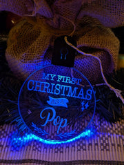 My First Christmas as a Pop Personalised Bauble Light Decoration - KustomboxNight Lights & Ambient LightingKustomboxBauble - Standard Size