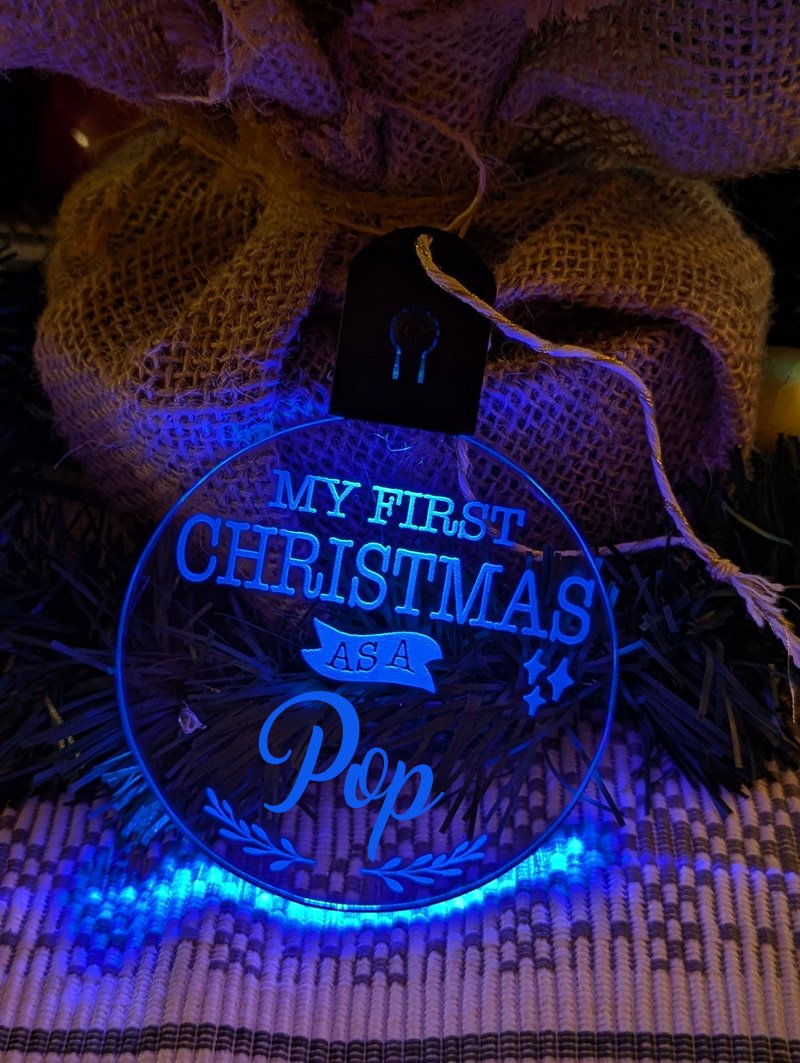 My First Christmas as a Pop Personalised Bauble Light Decoration - KustomboxNight Lights & Ambient LightingKustomboxBauble - Standard Size