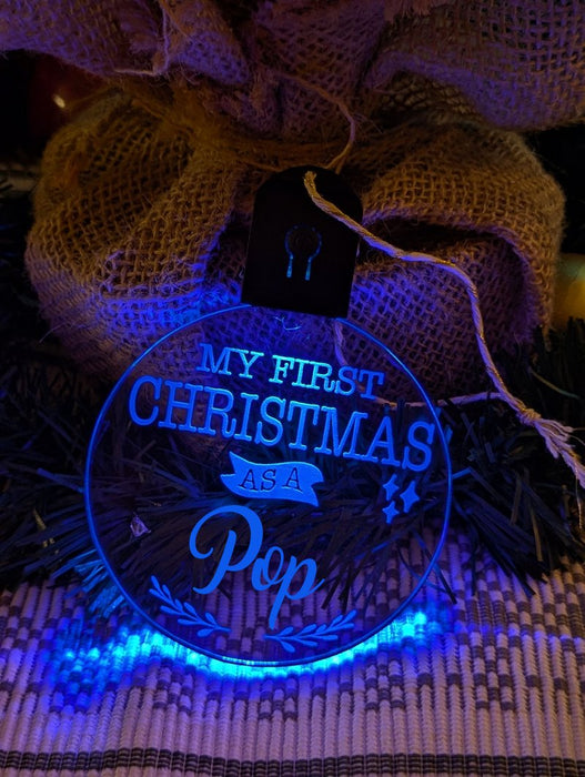 My First Christmas as a Pop Personalised Bauble Light Decoration - KustomboxNight Lights & Ambient LightingKustomboxBauble - Standard Size