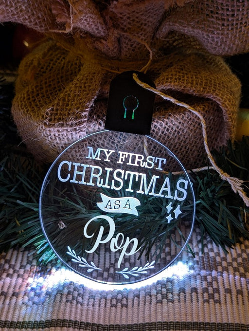 My First Christmas as a Pop Personalised Bauble Light Decoration - KustomboxNight Lights & Ambient LightingKustomboxBauble - Standard Size