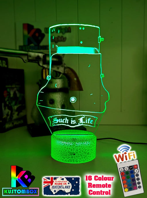 NED KELLY HELMET SUCH IS LIFE 3D LED Night Light Lamp - KustomboxNight Lights & Ambient LightingKustomboxStandard Size