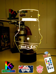 NED KELLY HELMET SUCH IS LIFE 3D LED Night Light Lamp - KustomboxNight Lights & Ambient LightingKustomboxStandard Size