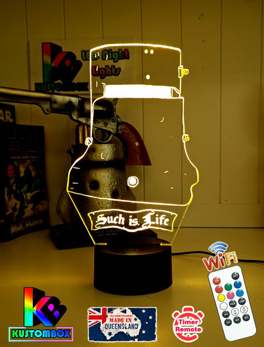 NED KELLY HELMET SUCH IS LIFE 3D LED Night Light Lamp - KustomboxNight Lights & Ambient LightingKustomboxStandard Size