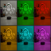 Ned Kelly Such is Life Wanted Dead or Alive 3D LED Night Light Mancave Bar Room - KustomboxNight Lights & Ambient LightingKustomboxStandard Size no Name
