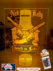 Ned Kelly Wanted Dead or Alive Such is Life 3D LED Night Light Lamp - KustomboxNight Lights & Ambient LightingKustomboxStandard Size no Name