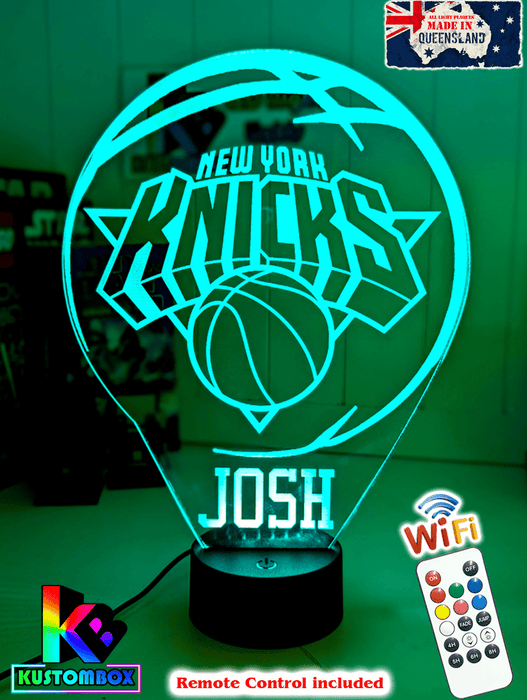 New York Knicks Basketball Team 3d LED Night Light Lamp - KustomboxNight Lights & Ambient LightingKustomboxStandard Size - No Name