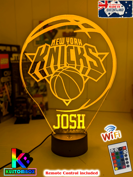 New York Knicks Basketball Team 3d LED Night Light Lamp - KustomboxNight Lights & Ambient LightingKustomboxStandard Size - No Name